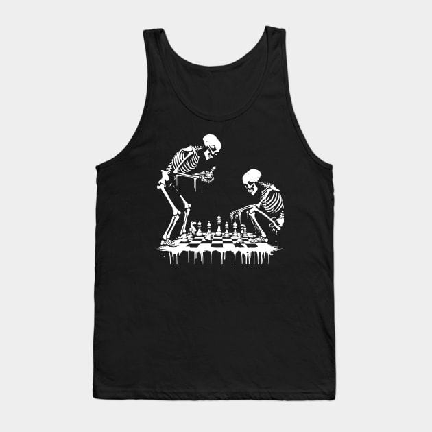 skeletons play chess Tank Top by lkn